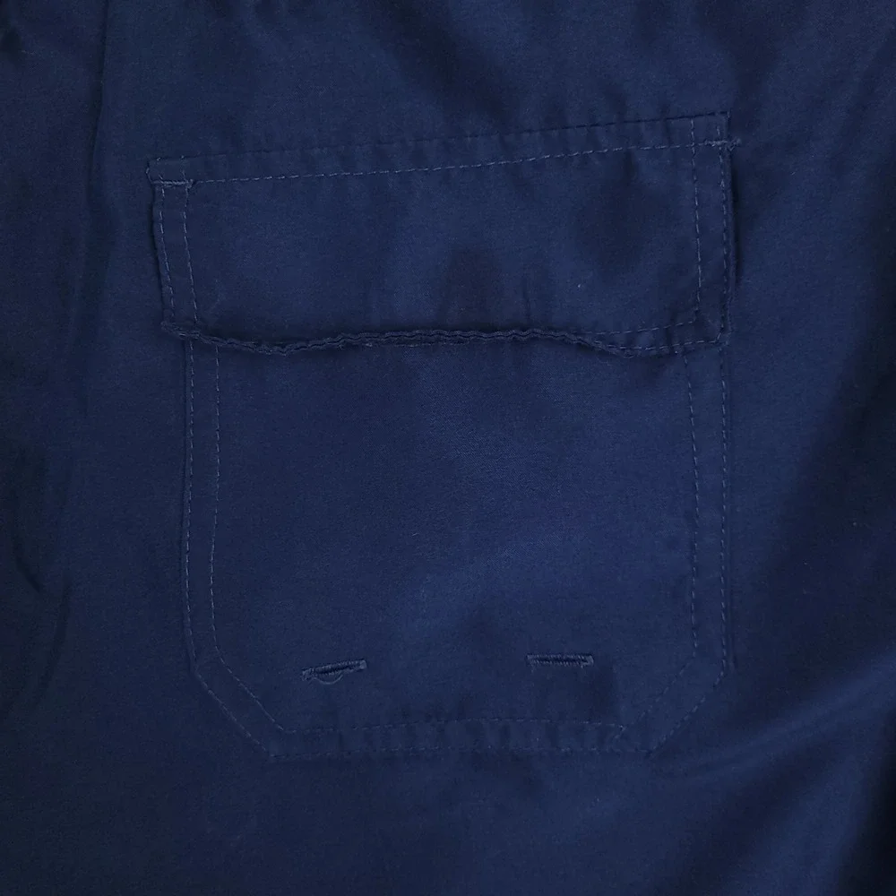 U.S. Polo Assn Mens Swim Trunks Medium Preppy Shorts Mesh Lined Navy Gray